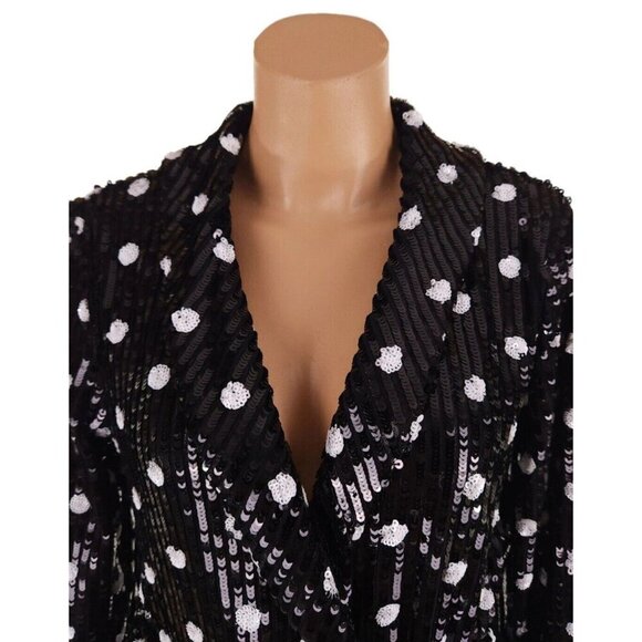 House of Harlow 1960 x Revolve Otto Blazer Blazer XS Black & White Polka Dot - Picture 3 of 14